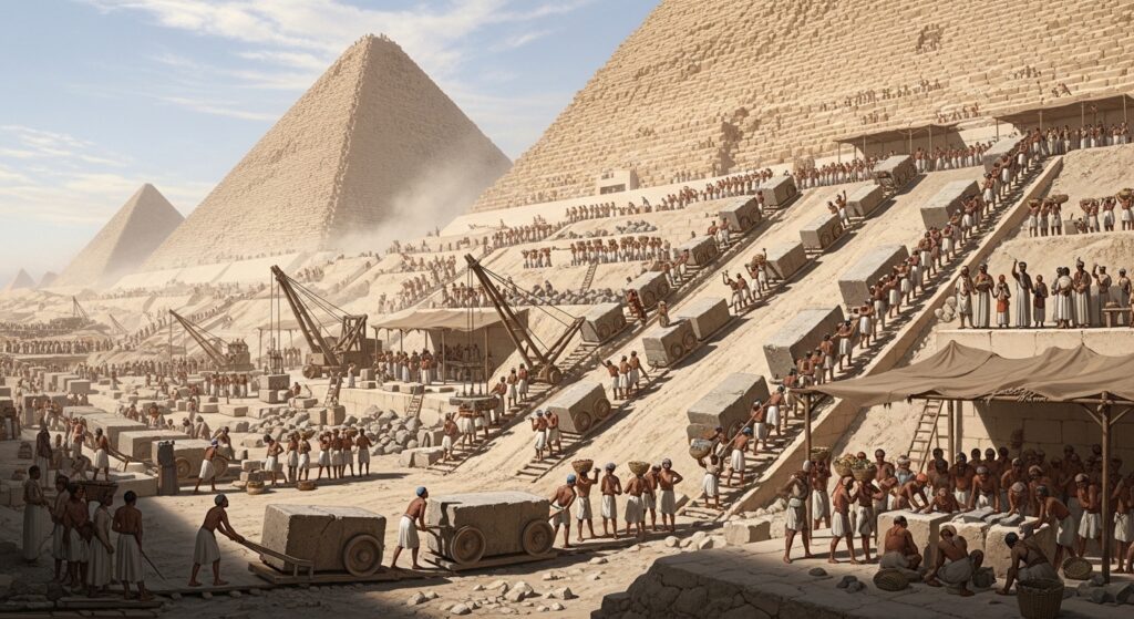 construction pyramides